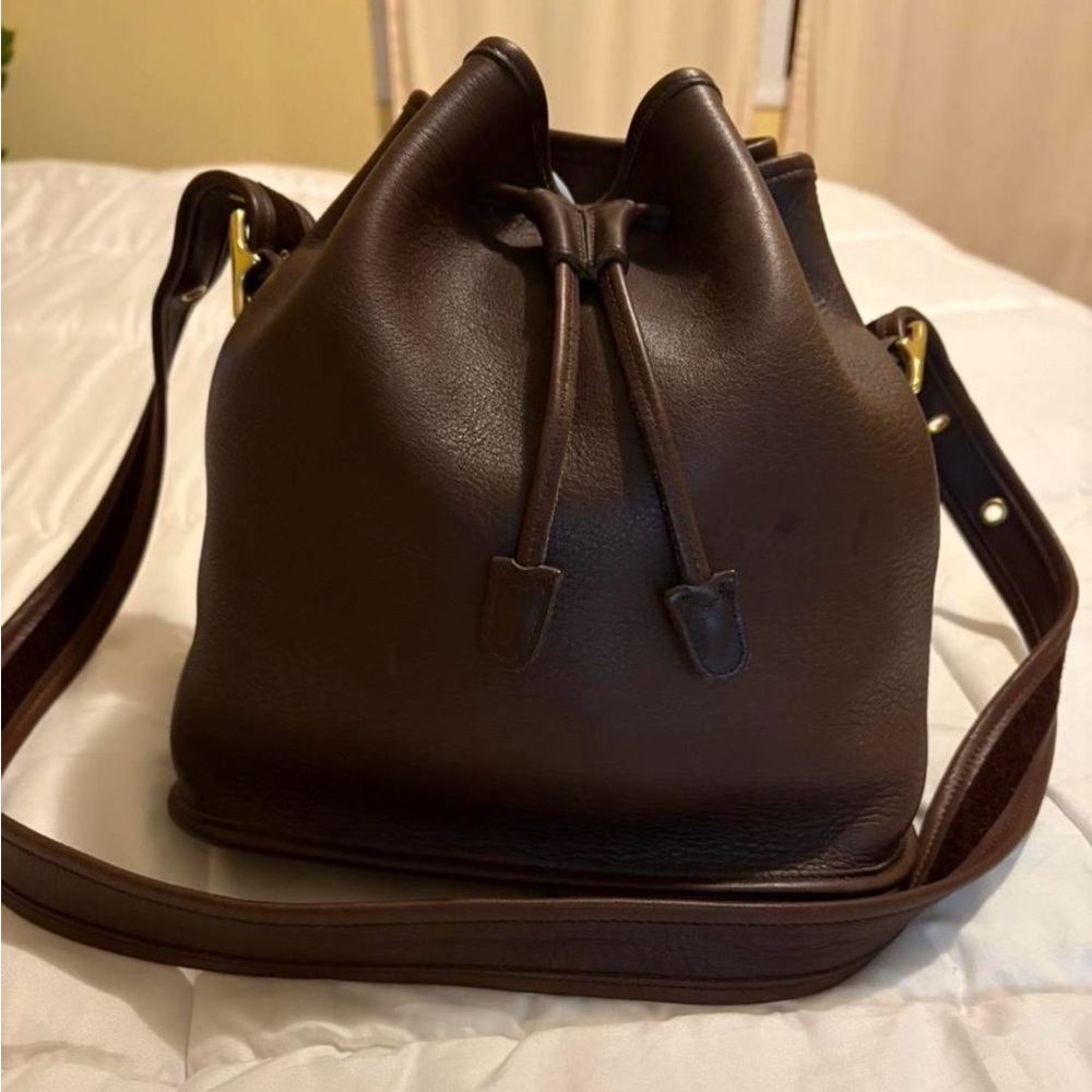Vintage Coach Legacy Bucket Bag 9952 Mahogany Leather Drawstring Purse - Picture 6 of 8